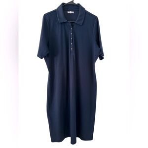 Maurices Ribbed Polo Shirt Dress Size XXL Navy Blue Navy